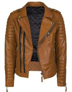 Men Biker Leather <b>Jacket</b> Motorcycle Cafe Racer Real Genuine Leather <b>Jacket</b> Fashion Casual Racing <b>Jacket</b> Wholesale Price OEM - Product Image 6