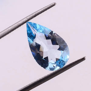 Topacio Azul Cielo Natural de Calidad AAA al por Mayor, Forma de Pera Facetada de 7x5 mm, Piedra Preciosa Suelta para Fabricación de Joyas, Anillos, Pendientes y Colgantes - Product Image 3