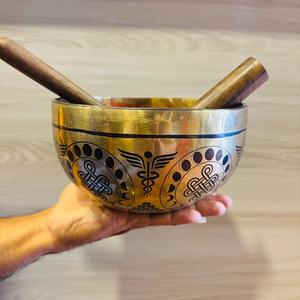 Himalayan Seven Chakra <b>Bronze</b> Sound Healing Bowl Traditional Style Metal Craft for Stress Relief and Chakra Meditation - Product Image 2