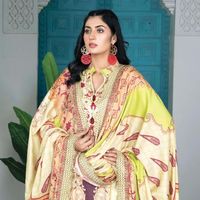 Shalwar Kameez en cuir véritable pour femmes, Salwar Kameez pakistanais en tissu pêche, de haute qualité, durable, vêtements d'hiver, Maya