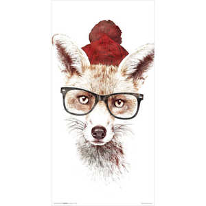 Impression artistique Robert Farkas Hipster Fox pour décoration murale - Product Image 1