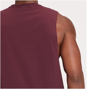 Débardeur imprimé personnalisé de haute qualité pour hommes Gym Workout Fitness Streetwear sans manches en coton côtelé Débardeur pour hommes de - Product Image 6