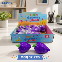 Jouet Squishy Raisin Violet, Anti-stress à Remontée Lente, Balle Souple à Presser, Jouet Fidget Texturé pour Enfants et Adultes