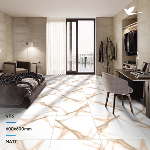 Élégance classique 600x600mm marbre blanc polonais carrelage en porcelaine pour salon et murs intérieurs - Product Image 3