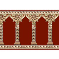 Bester Preis muslimischer Gebetsteppich Wilton Flechtung Polypropylen muslimische Wand zu Wand Moschee Boden benutzerdefinierte Steile