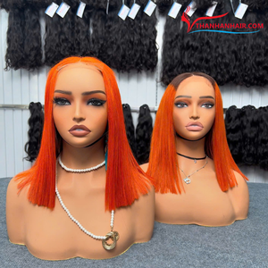 Perruque de cheveux humains bruts vietnamiens os droit bob perruques fermeture à lacet et perruque avant couleur personnalisée - Product Image 6