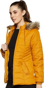 Chaqueta acolchada de invierno para mujer, bombardero informal con capucha y características a prueba de viento, chaqueta de esquí acolchada al por mayor del proveedor - Product Image 2