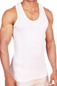 Comfortable <b>Vest</b> 100% Cotton Breathable Plain Dyed Casual Workout Tank <b>Top</b> 120g Men's - Product Image 3