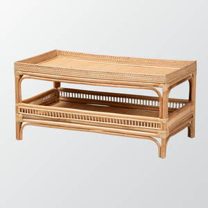 โต๊ะกาแฟหวายธรรมชาติสไตล์โบฮีเมียนชุดแปลงสภาพสไตล์บ้านไร่ด้วยหินอ่อนสำหรับห้องนั่งเล่นหรือทางเข้า - Product Image 3