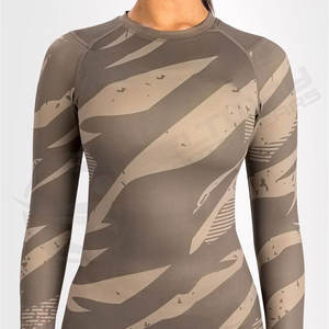 Secado rápido Rash Guard Manga larga Rash Guard Buena calidad Tallas grandes Color sólido Sexy Rash Guard Traje de baño - Product Image 5