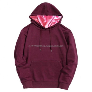 Sweat à capuche personnalisé coloré avec capuche doublée Nouveau style Sweat à capuche uni Sweat à capuche doublé de satin pour homme - Product Image 6