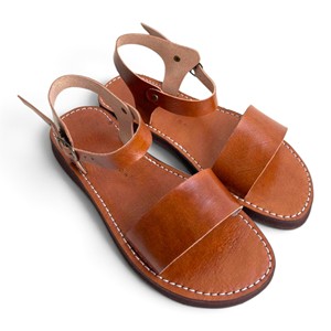Sandalias Planas de Cuero Genuino Marrón para Niñas, Transpirables, Ligeras, con Hebilla Sólida, Punta Abierta, para Verano, Playa y Aire Libre - Product Image 3