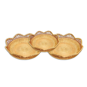 ถาดหวายที่เรียบง่ายทันสมัยและใช้งานได้ดีสำหรับการให้บริการจัดระเบียบและตกแต่งบ้านของคุณด้วยรูปลักษณ์ที่เป็นธรรมชาติ - Product Image 1