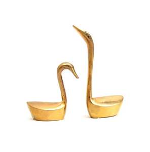 Haute qualité en laiton artisanat Figurine bébé canard ensemble pour la décoration intérieure en laiton sculpté à la main Table paire décorative pour le baptême - Product Image 1