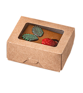 Caja de Papel para Alimentos Kraft OSQ TABOX PRO 300ml, a Prueba de Fugas, con Ventana Transparente para Comida para Llevar, Personalizable con Logotipo - Product Image 1