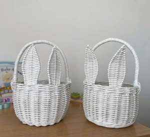 Cesta de ratán tejida en forma de oreja de conejo, cestas de almacenamiento hechas a mano, ratán natural, modernas, multifuncionales, hechas en Vietnam. - Product Image 6