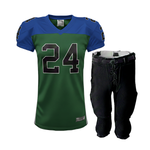 Vêtement de sport en polyester 205GSM pour femmes adultes, uniforme de football américain prêt pour le match, vente en gros - Product Image 1