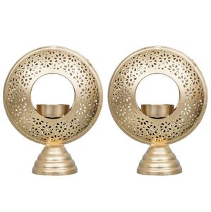 Portavelas de Metal votivo hecho a mano para decoración del hogar y la Oficina, accesorio decorativo para fiestas, bodas, eventos, cantidad grande - Product Image 2