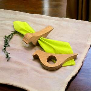Servilletero de mesa de comedor Servilletero de madera Anillos decorativos para Decoración de mesa - Product Image 3