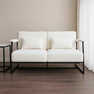 Canapé carré deux places de luxe moderne Meubles de canapé de salon de haute qualité avec cadre en acier inoxydable rembourré - Product Image 1