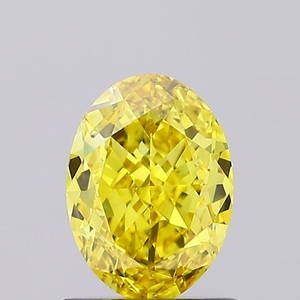1,01 Ct forma ovalada corte elegante vívido amarillo laboratorio crecido Diamante Suelto para anillo de compromiso VVS2 claridad Diamante Suelto para joyería - Product Image 1