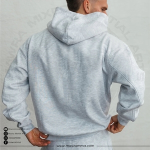 Trendy Custom Men's Autumn Hoodie 100% Cotton Heavyweight Fleece Fabric High Quality Embroidered Applique Eco-Friendly Quick Dry - Product Image 2