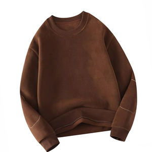 Sweat-shirt pour homme en gros, poids lourd, hiver, fond épais, double face en polaire, intérieur chaud, imprimé, écologique, col rond - Product Image 1