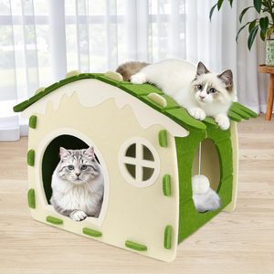 Arena para Gatos Gratis Incluida - Casa para Gatos Grande y Cerrada, Refugio Plegable para Mascotas con Fácil Montaje para Varios Gatos - Product Image 2