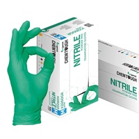Gants de sécurité en nitrile résistants aux produits chimiques Bergamot X2260GR, sans poudre, surface texturée, pour usage en laboratoire et en milieu hospitalier, anti-chimiques