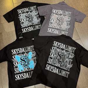 T-shirt ample vintage ASALI pour homme avec logo personnalisé brodé, impression personnalisée DTG, style formel - Product Image 3