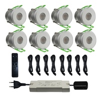 Mini Downlight LED Spot de Plafond 35mm Encastré Chambre à coucher Cuisine Spot DC12V Escalier Cabinet Lumières avec Transformateur