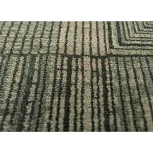 Tapis Kavi vert noué à la main en laine et soie de bambou, motif géométrique classique pour la maison, tapis de salon 9x12, épaisseur 10mm - Erreur de projet - Product Image 3