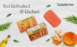 Gutaderme Herbal Handmade Body <b>Soap</b> for Women Skin Brightening Whitening Antiseptic <b>Acne</b> Removal Turmeric Ginger Extract <b>Soap</b> - Product Image 6