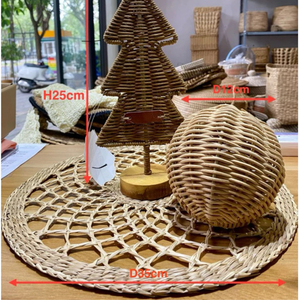 Wholesale New Design Seagrass Placemat Straw <b>Wall</b> Hanging Decor Patterned <b>Plate</b> <b>for</b> Food Serving and Wedding made in Viet Nam - Product Image 6