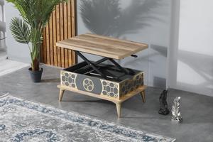 โต๊ะกาแฟทำด้วยมือสไตล์โบราณขยายได้สำหรับบ้านทันสมัยหรูหราตกแต่งห้องนั่งเล่นโลหะชุดรับประทานอาหารห้องนอนโรงแรม - Product Image 4