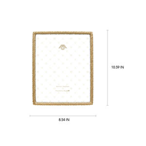 Marco de fotos de aleación de zinc, forma rectangular dorada, patrón punteado, regalo de alta gama, regalo de aniversario - Product Image 4