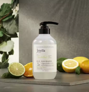 Shampooing pour cheveux JMELLA en France, à la lime et au basilic, 500 ml, shampooing rafraîchissant pour le cuir chevelu, pour cheveux gras, formule nettoyante en profondeur - Product Image 2