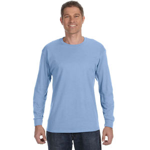 Camiseta de manga larga de estilo informal del mejor vendedor OEM, camisetas de diseñador teñidas lisas con estampado de letras impresas personalizadas - Product Image 3