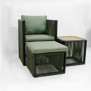 เก้าอี้เหล็กหมุนกลางแจ้งพร้อมหมอนอิงมีสไตล์ - Product Image 3