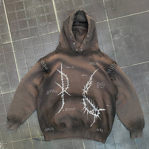 Mi poids 350 GSM basique coton mélangé à capuche pour hommes à la mode tenue à la mode vêtements d'hiver hommes à capuche - Product Image 3