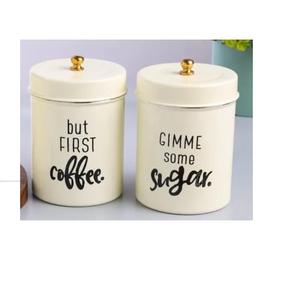 Hotel and Home Kitchen Usage <b>Tea</b> and Coffee Storage <b>Jars</b> Pot Gold Plated Finishing Canister Spice Sugar Salt Storage Canister - Product Image 2