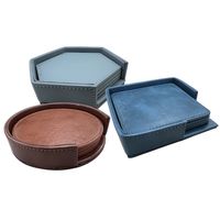 Logo d'entreprise promotionnel en similicuir sous-verres pour les cadeaux des employés