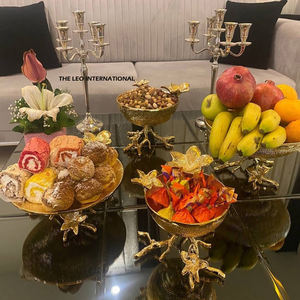 Cuenco de latón estampado elegante, cuencos de frutas grabados personalizados, cuenco de plata pulida brillante para el hogar, cocina, Popular japonés - Product Image 3