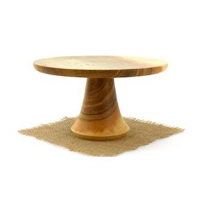Traditional Wooden <b>Carved</b> Cake Stand For Bakeware & Table Decoration Natural <b>Wood</b> Color Round Shape Cup Cake Stand - Product Image 4