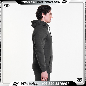 Derniers sweats à capuche surdimensionnés personnalisés pour hommes vêtements d'hiver avec fermeture à glissière et logo brodé Street Style ODM Supply - Product Image 4