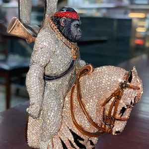 Colgantes y Dijes de Joyería Fina de Plata 925 Estilo Hip Hop, Personalizables, con Diseño de Personaje de Planeta de los Simios, con Diamantes Moissanita - Product Image 2