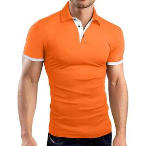 เสื้อโปโลผู้ชายคุณภาพสูง แห้งเร็ว ผ้าถัก สวมใส่สบาย สำหรับเสื้อยืดลำลอง แขนสั้น ผ้าฝ้ายผสมโพลีเอสเตอร์ ทรงปกติ คุณภาพสูง - Product Image 4