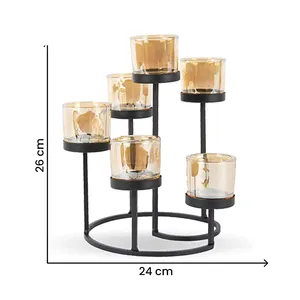 เชิงเทียนทีไลท์แฟนซีสีทอง - Product Image 5