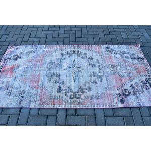 พรมวินเทจสไตล์ตุรกี ขนาด 3.37x6.9 ฟุต ลายสัตว์สีน้ำเงิน ทำจากขนสัตว์ - Product Image 3