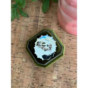 Southwest Handmade Kingman Turquoise <b>Sterling</b> <b>Silver</b> <b>Adjustable</b> Cluster <b>Ring</b> - Product Image 5